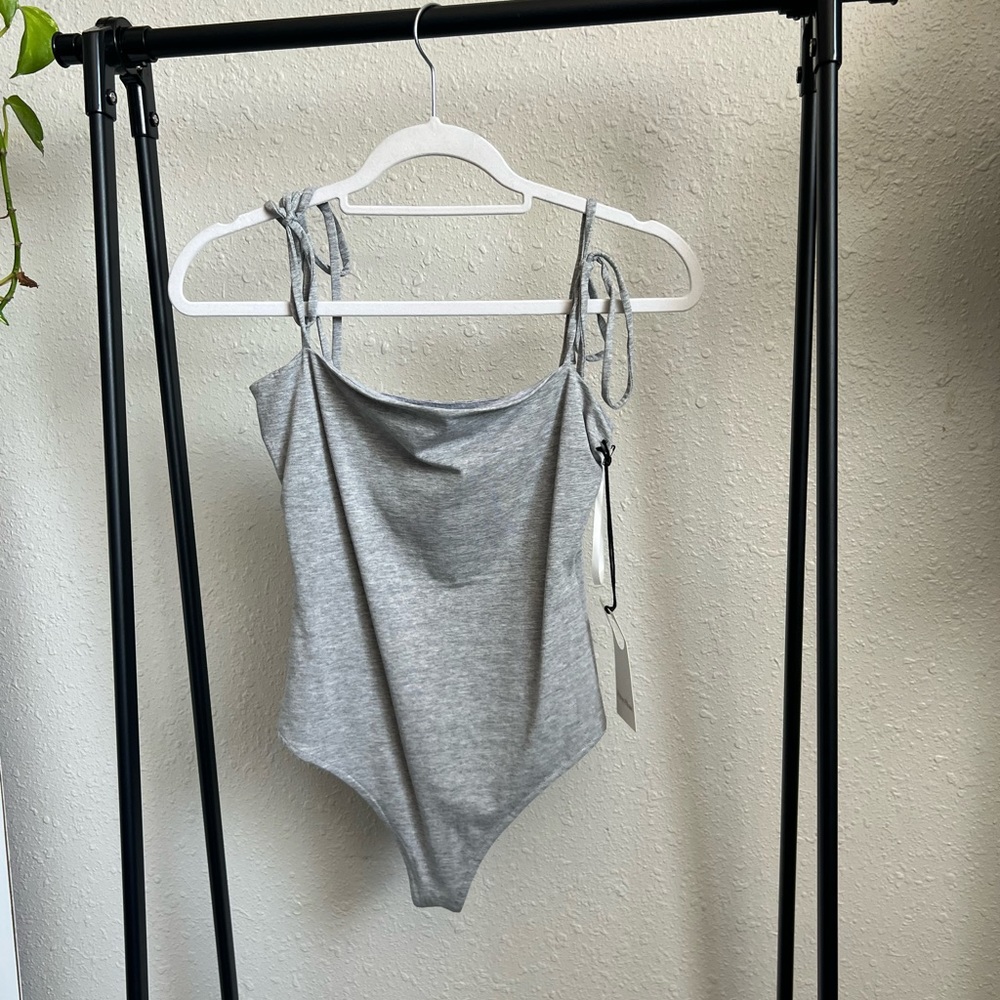 Privacy Please Grey Bodysuit